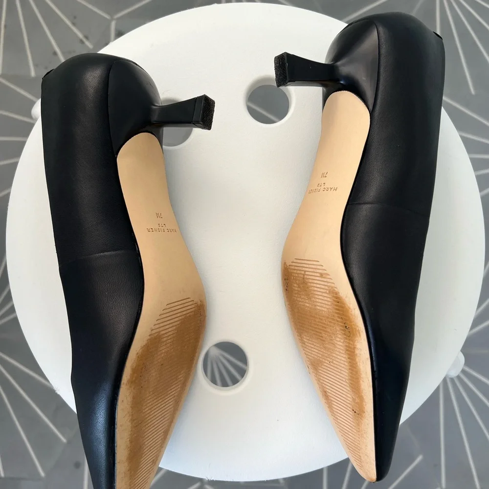 Marc Fisher black kitten heel pumps - Picture 3 of 4